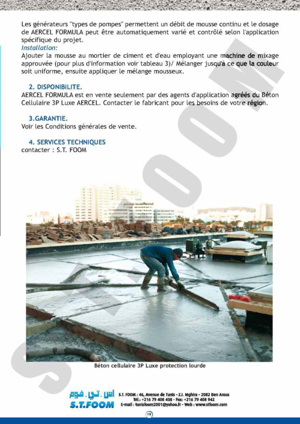 fiche technique beton cellualire STFOOM-16