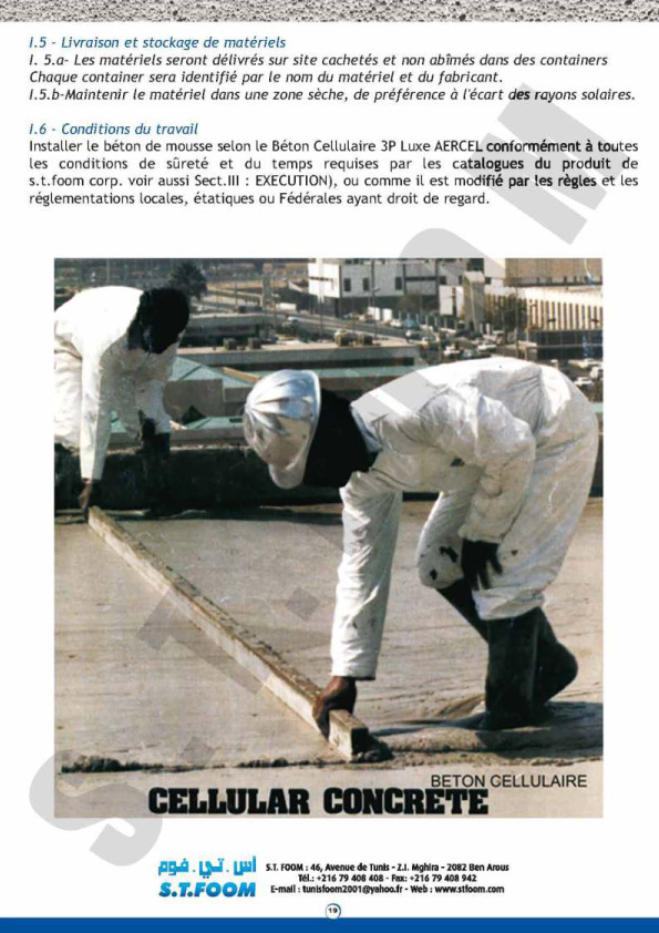 fiche technique beton cellualire STFOOM-20