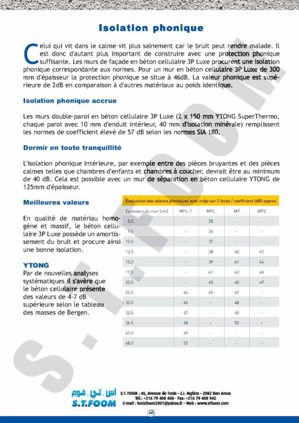 fiche technique beton cellualire STFOOM-31