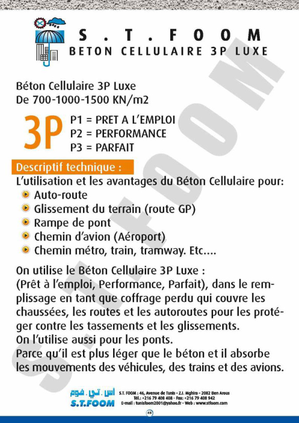 fiche technique beton cellualire STFOOM-49